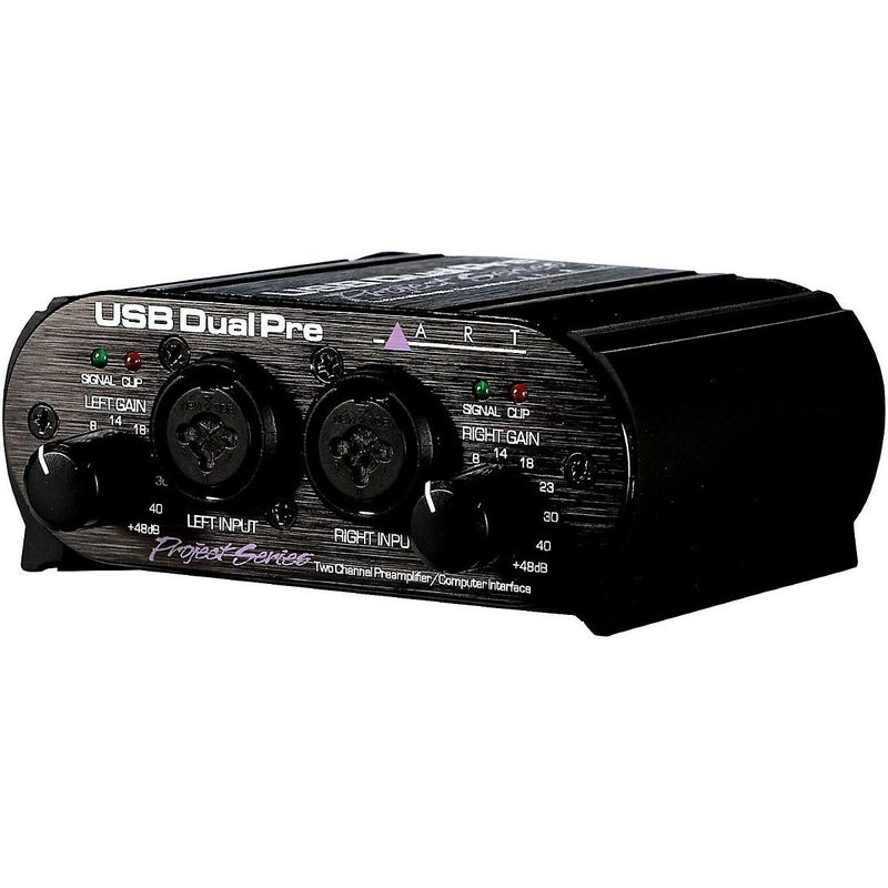 ART USB Dual Pre Two Channel Preamplifier/Computer Interface (USBDUALPREPS),Black - Image 1